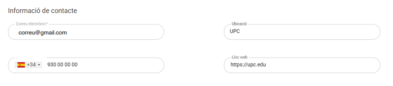 Informació de contacte