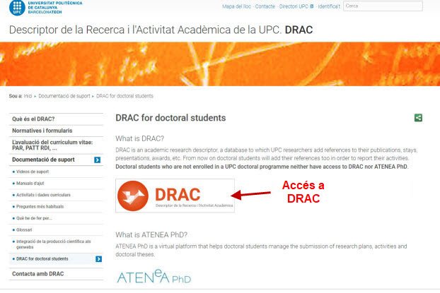 accés a DRAC imatge