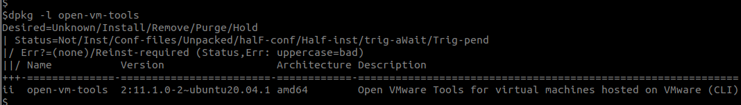 open-vm-tools-service-installed