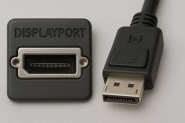 Connexió Mascle i Femella del DisplayPort per connectar la pantalla durant el teletreball