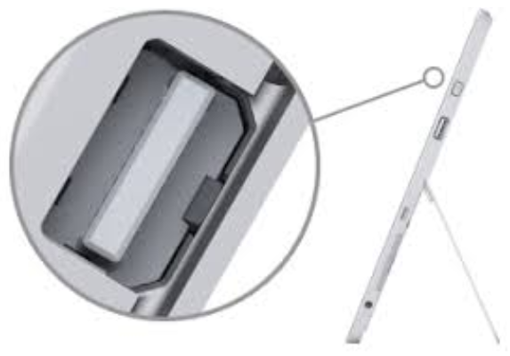 Connexió femella miniDisplayPort en un portàtil