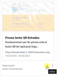 Edició d'un esdeveniment